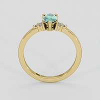 0.69 Ct. Bluish Green Sapphire Ring, 14K Yellow Gold 3