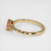 1.09 Ct. Padparadscha Sapphire Ring, 14K Yellow Gold 4