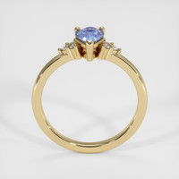 0.48 Ct. Blue Sapphire Ring, 18K Yellow Gold 3