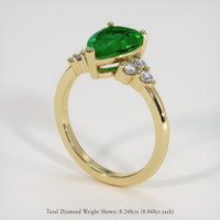 1.49 Ct. Emerald Ring, 18K Yellow Gold 2
