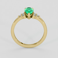 1.20 Ct. Emerald Ring, 18K Yellow Gold 3