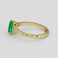 1.20 Ct. Emerald Ring, 18K Yellow Gold 4