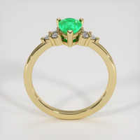0.93 Ct. Emerald Ring, 18K Yellow Gold 3