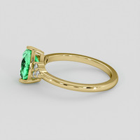 1.10 Ct. Emerald Ring, 18K Yellow Gold 4