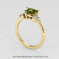 1.34 Ct. Yellowish Green to Brownish Orange Alexandrite Ring, 18K Yellow Gold 2