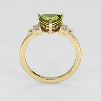 1.34 Ct. Yellowish Green to Brownish Orange Alexandrite Ring, 18K Yellow Gold 3