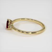 0.52 Ct. Ruby Ring, 18K Yellow Gold 4