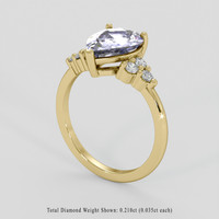 2.27 Ct. Blue Sapphire Ring, 18K Yellow Gold 2