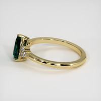 1.30 Ct. Bluish Green Sapphire Ring, 18K Yellow Gold 4