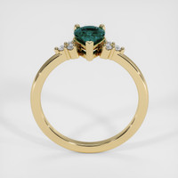 1.08 Ct. Bluish Green Sapphire Ring, 18K Yellow Gold 3