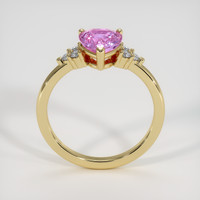 2.18 Ct. Pink Sapphire Ring, 18K Yellow Gold 3