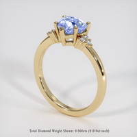 1.63 Ct. Blue Sapphire Ring, 18K Yellow Gold 2