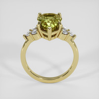 6.05 Ct. Yellowish Green Sapphire Ring, 18K Yellow Gold 3