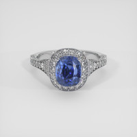 3.69 Ct. Blue Sapphire Ring, Platinum 950 1