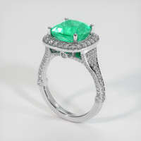 3.38 Ct. Emerald Ring, Platinum 950 2