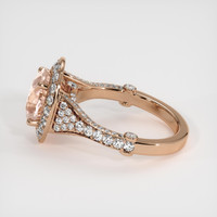 1.84 Ct. Peach Sapphire Ring, 14K Rose Gold 4