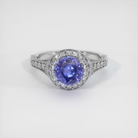 2.55 Ct. Blue Sapphire Ring, 10K White Gold 1