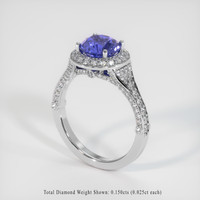 2.55 Ct. Blue Sapphire Ring, 14K White Gold 2