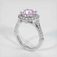 4.01 Ct. Pink Sapphire Ring, 14K White Gold 2