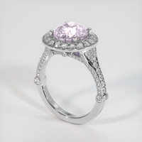 4.01 Ct. Pink Sapphire Ring, 14K White Gold 2