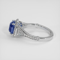 3.69 Ct. Blue Sapphire Ring, 18K White Gold 4
