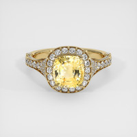 3.17 Ct. Yellow Sapphire Ring, 14K Yellow Gold 1