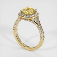 3.17 Ct. Yellow Sapphire Ring, 14K Yellow Gold 2