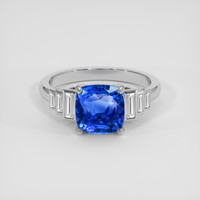 3.05 Ct. Blue Sapphire Ring, Platinum 950 1