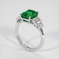 2.52 Ct. Emerald Ring, Platinum 950 2