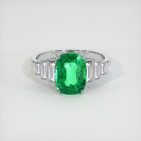 2.43 Ct. Emerald Ring, Platinum 950 1