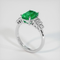 2.43 Ct. Emerald Ring, Platinum 950 2