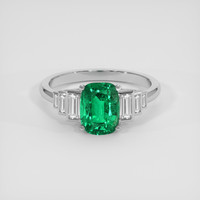 1.52 Ct. Emerald Ring, Platinum 950 1