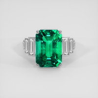 7.66 Ct. Emerald Ring, Platinum 950 1