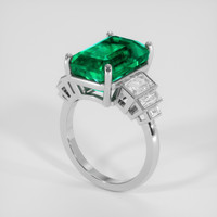 7.66 Ct. Emerald Ring, Platinum 950 2