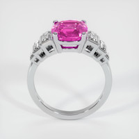 3.36 Ct. Purplish Pink Sapphire Ring, Platinum 950 3