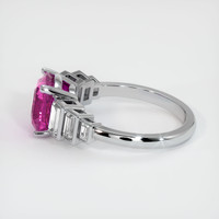 3.36 Ct. Purplish Pink Sapphire Ring, Platinum 950 4