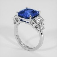 5.28 Ct. Blue Sapphire Ring, Platinum 950 2