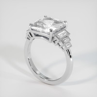 5.56 Ct. White Sapphire Ring, Platinum 950 2