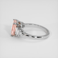 3.92 Ct. Padparadscha Sapphire Ring, Platinum 950 4