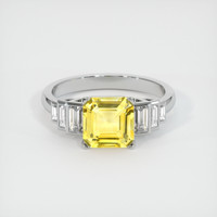 2.31 Ct. Yellow Sapphire Ring, Platinum 950 1