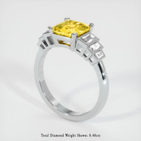2.31 Ct. Yellow Sapphire Ring, Platinum 950 2