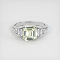 3.05 Ct. White Sapphire Ring, Platinum 950 1