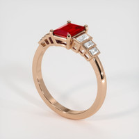 0.95 Ct. Ruby Ring, 14K Rose Gold 2