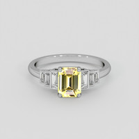 1.64 Ct. Yellow Sapphire Ring, Silver 1