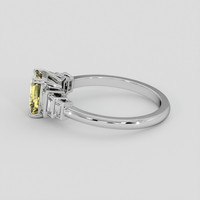 1.64 Ct. Yellow Sapphire Ring, Silver 4