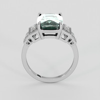 3.49 Ct. Bluish Green Beryl Ring, 10K White Gold 3