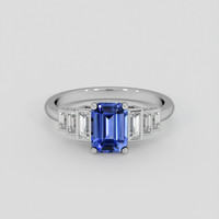 1.48 Ct. Blue Sapphire Ring, 10K White Gold 1