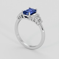 1.48 Ct. Blue Sapphire Ring, 10K White Gold 2