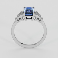 2.08 Ct. Blue Sapphire Ring, 10K White Gold 3