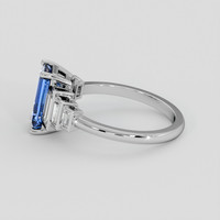 2.08 Ct. Blue Sapphire Ring, 10K White Gold 4